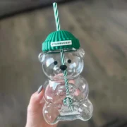 Starbucks Bearista Bear Glass Jar Cold Cup With Straw 2026 Holiday Xmas Gifts - Image 3