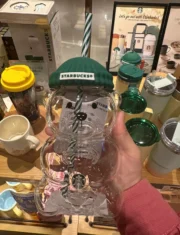 Starbucks Barista Bear Cup Limited Edition Glass Cup Xmas gift 2026 - Image 3